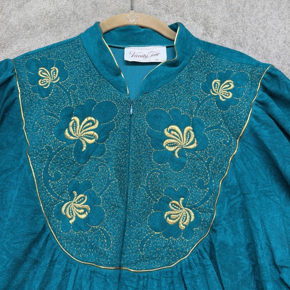Vintage‎ Vanity Fair Prairie Maxi Dress USA Embroidered Cottagecore XL